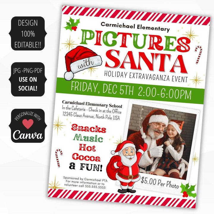 Pictures with Santa Flyer Poster Set – Simple Desert Designs