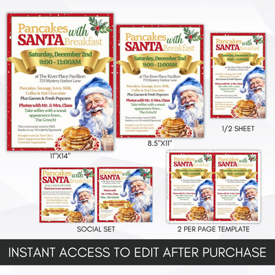 blue santa promotional marketing materials