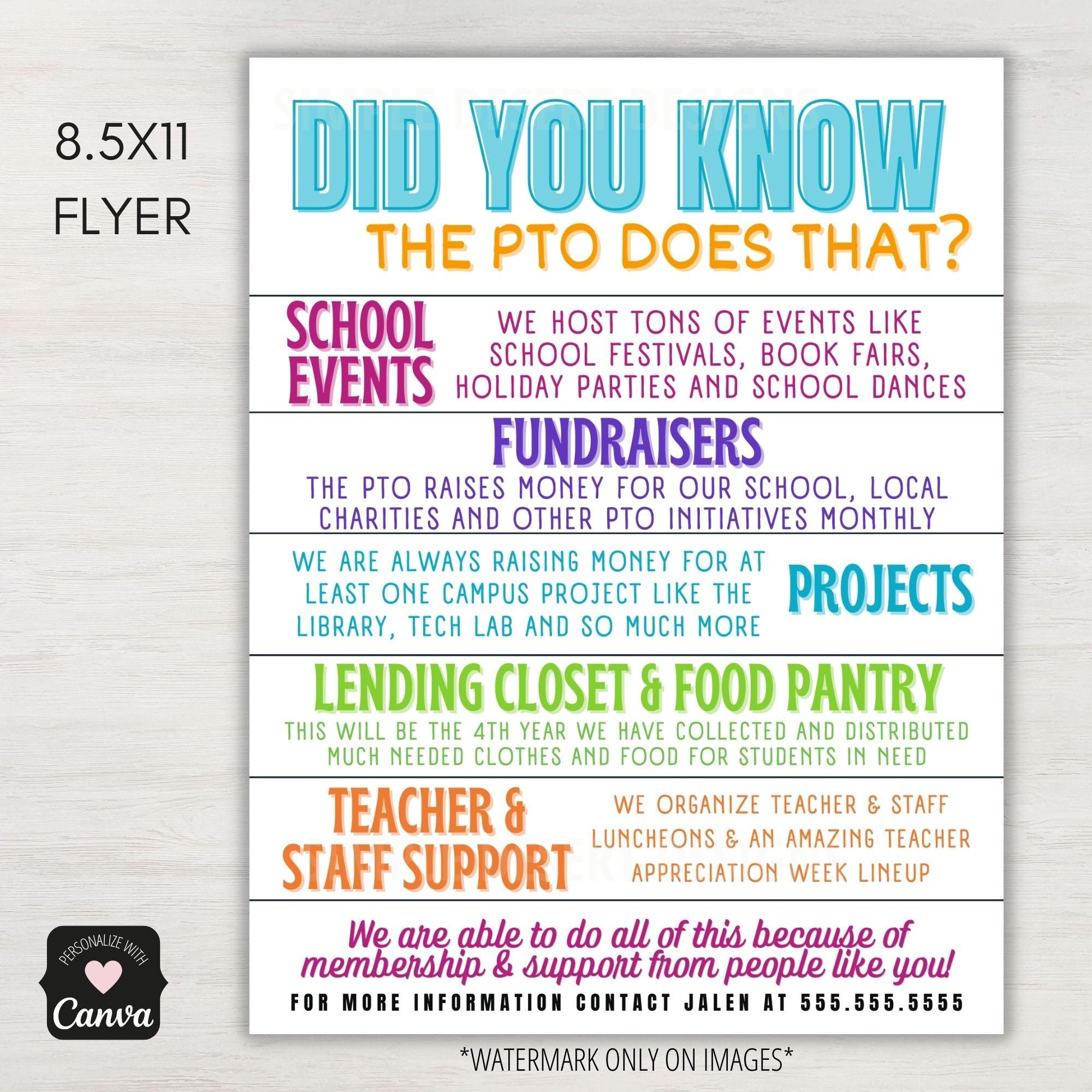 PTA Informational Flyer – Simple Desert Designs