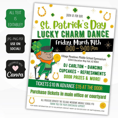 st patrick's day dance flyer