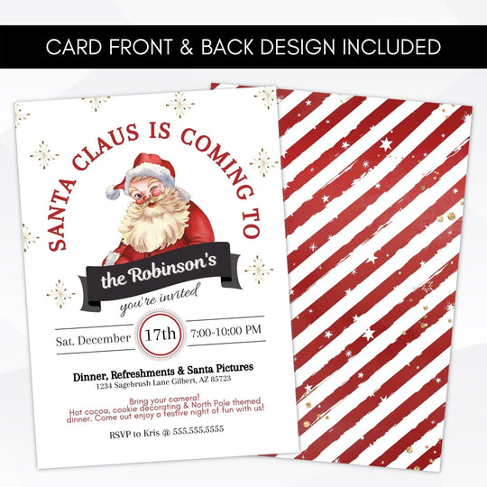 Santa Christmas Party Invitation – Simple Desert Designs