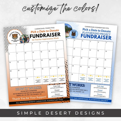 personalized calendar fundraiser for schools church and non profit fundraising events