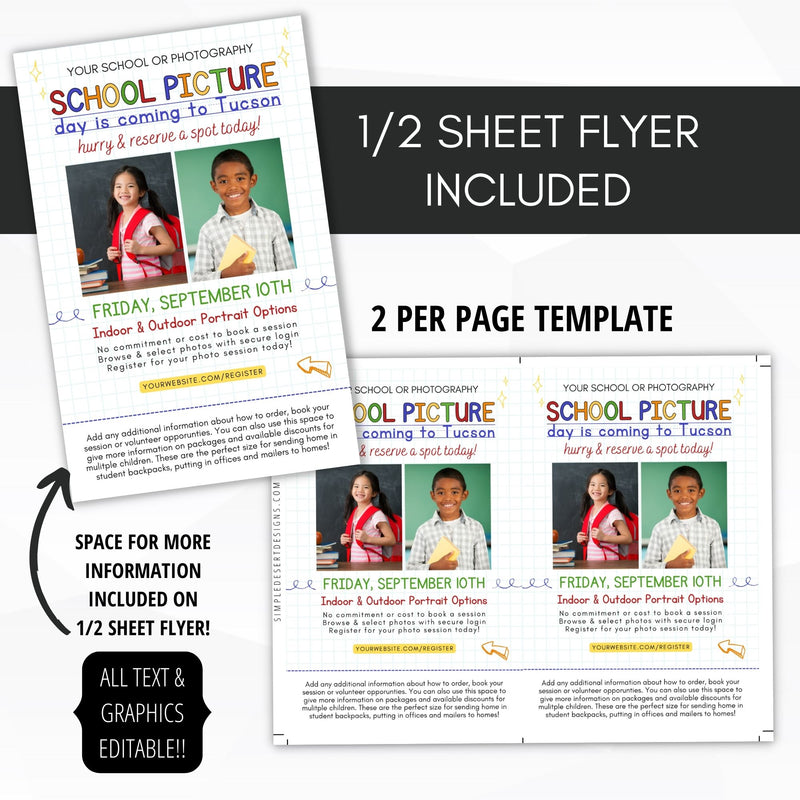 send home school photo flyers