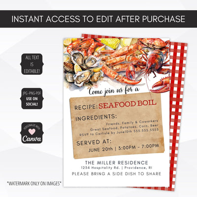 seafood boil invitation