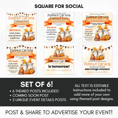 halloween event social media post templates