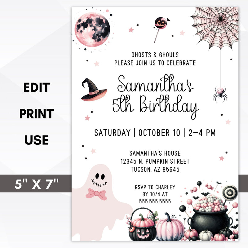 spooktacular halloween party for kids ghosts and ghouls birthday invites