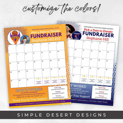 unique calendar fundraiser templates for charity fundraising teams