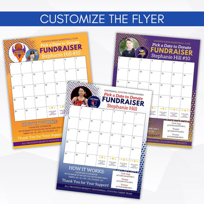 customizable sports calendar fundraiser templates bundle