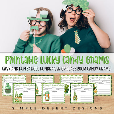 printable st patricks day candy grams for school fundraiser