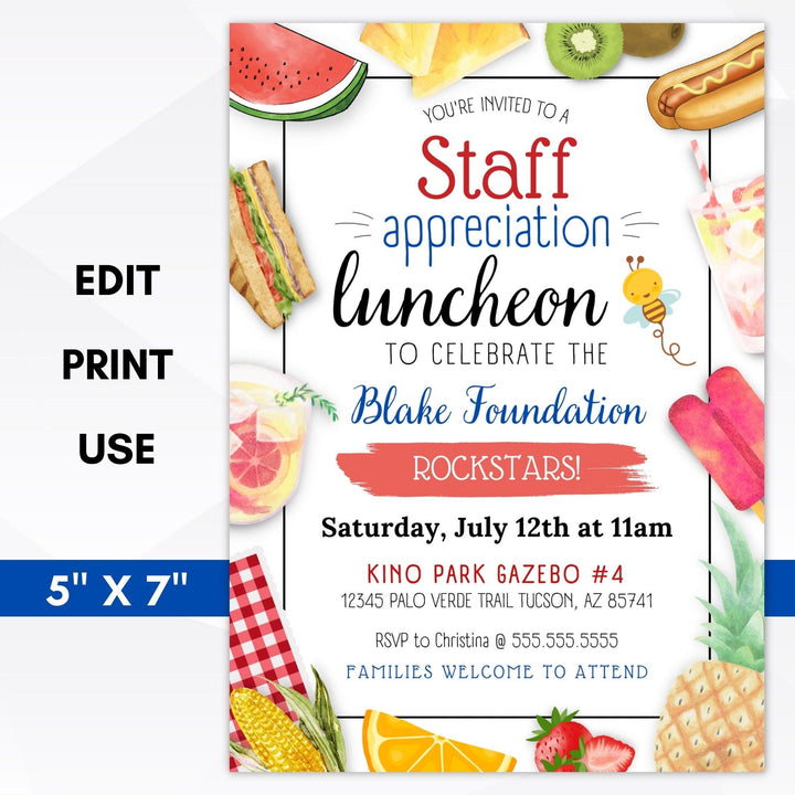 Staff Appreciation BBQ Invitation – Simple Desert Designs