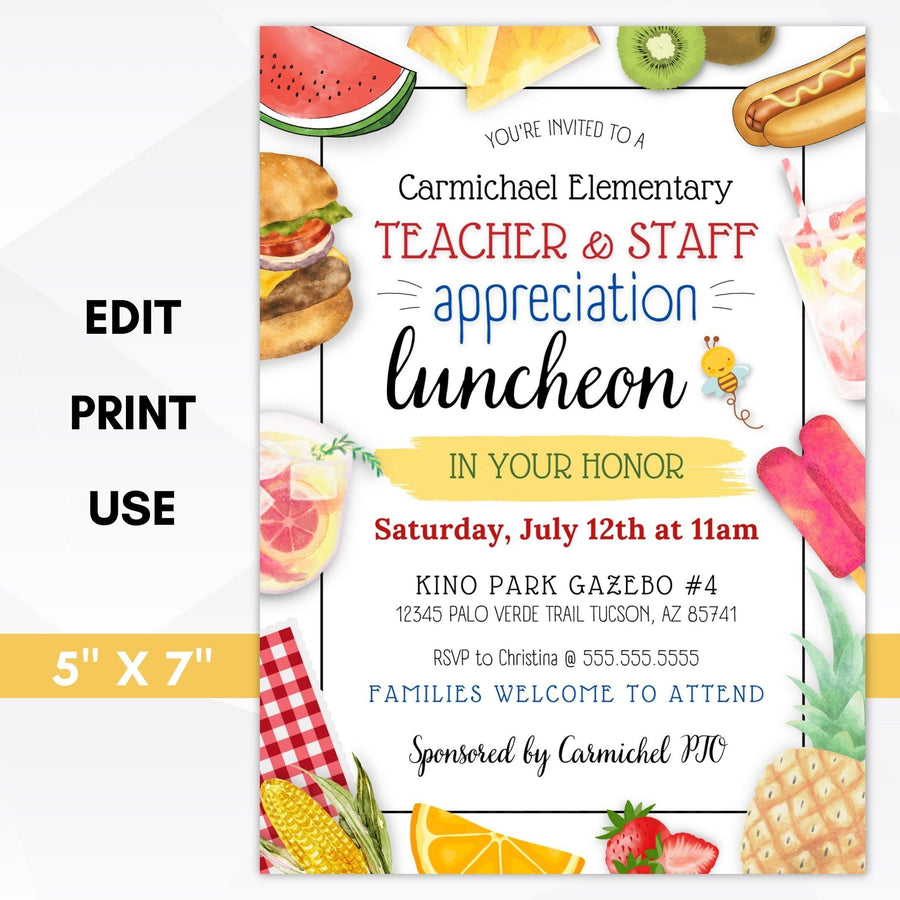 Teacher Appreciation Invitation – Simple Desert Designs