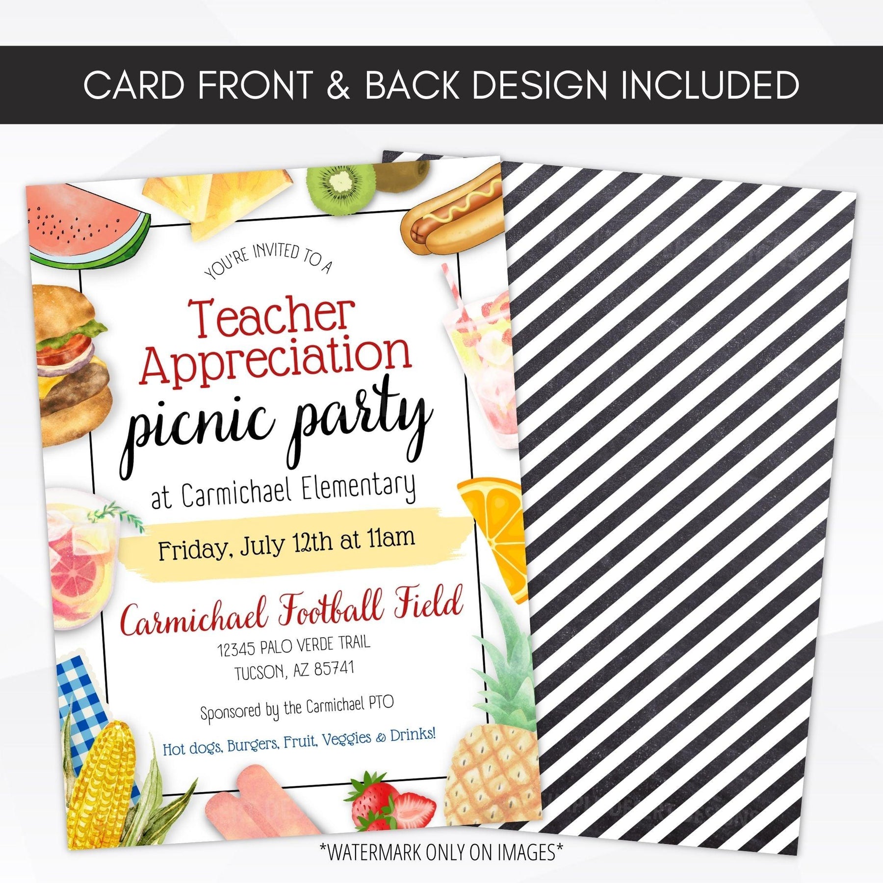 Teacher Appreciation Picnic Invitation – Simple Desert Designs