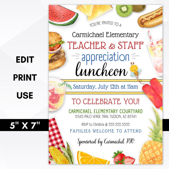 Teacher Appreciation Printable Invite – Simple Desert Designs