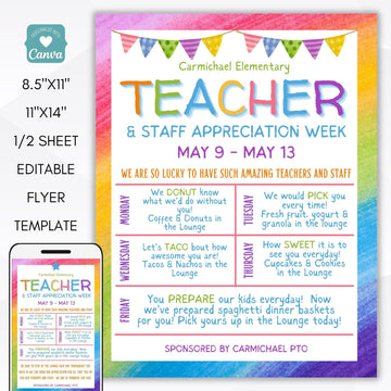 Teacher Appreciation Week Invite Flyer – Simple Desert Designs