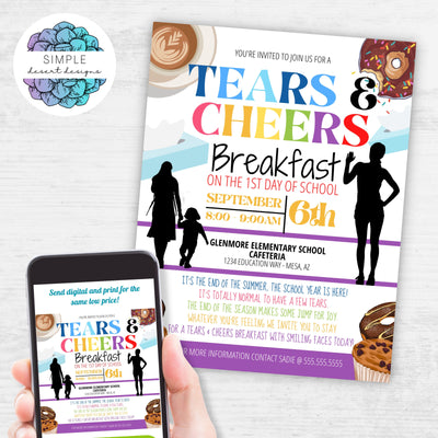 fun back to school flyer for preschool day care elementary school breakfast events