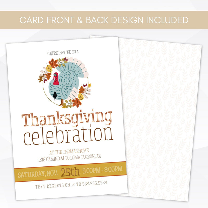 printable thanksgiving feast invitation