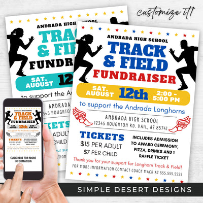 track and field fundraiser flyers