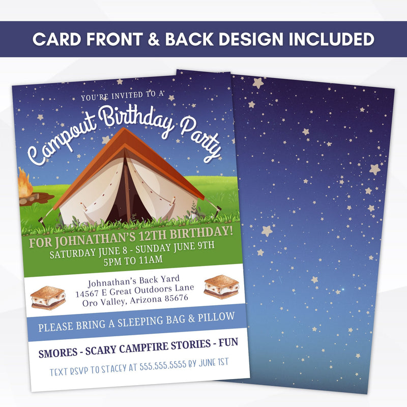 cute camping invitations