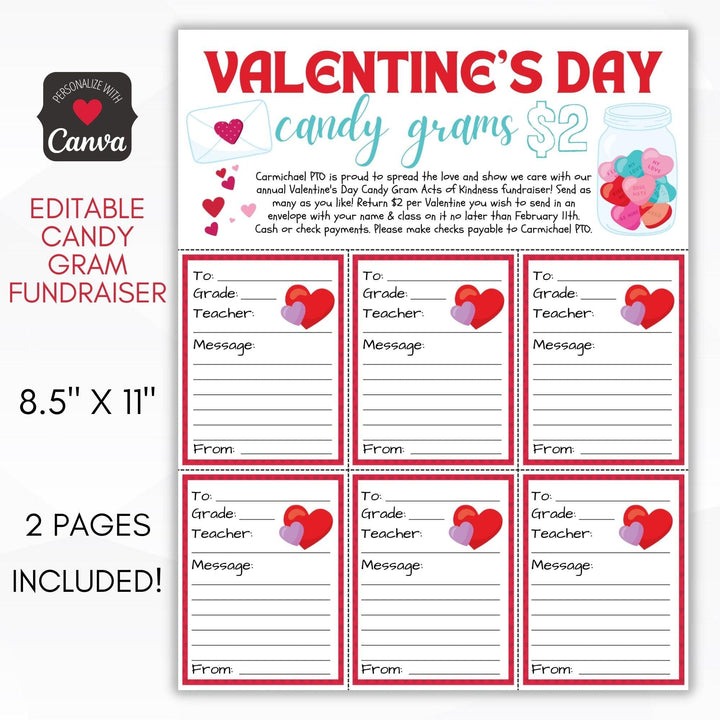 Valentine's Day Candy Gram Sheet – Simple Desert Designs