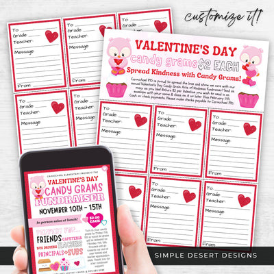 fun february fundraiser for school candy gram fundraising event with flyers candy gram sheets and more