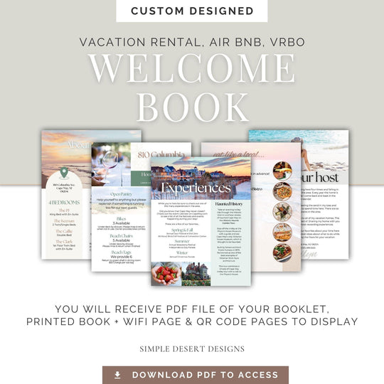 Welcome Book Printing – Simple Desert Designs