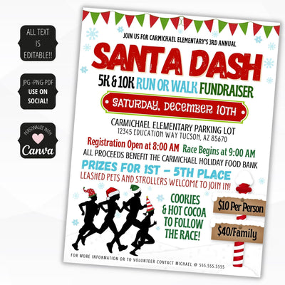 santa dash fundraiser