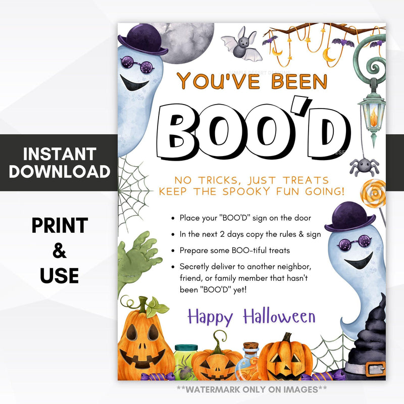 youve been bood ideas for adults printable cards for easy halloween gifts